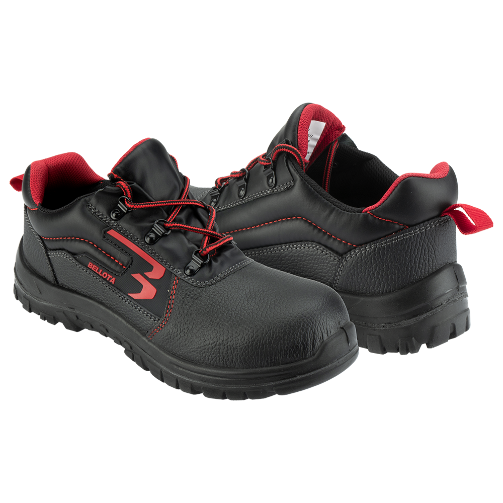 Zapato de seguridad Bellota Classic 72301N S3 de piel negra, vista lateral