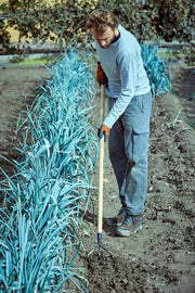 Cultivador Bellota 3084CM en uso aireando la tierra del huerto