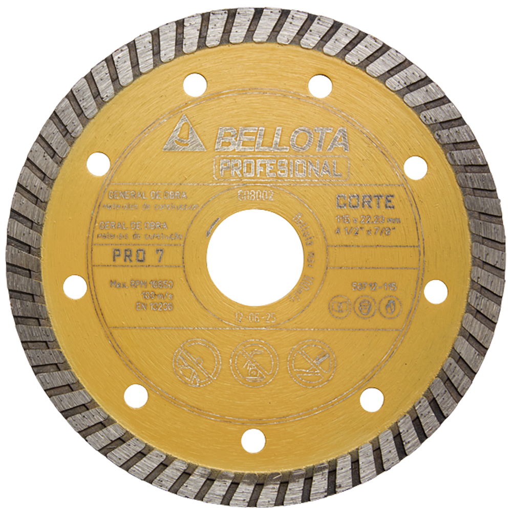 Disco de diamante turbo Bellota Pro7 50712, vista principal