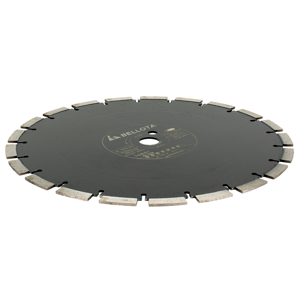Disco de diamante segmentado Bellota Pro7 50706 para materiales abrasivos, detalle de los segmentos