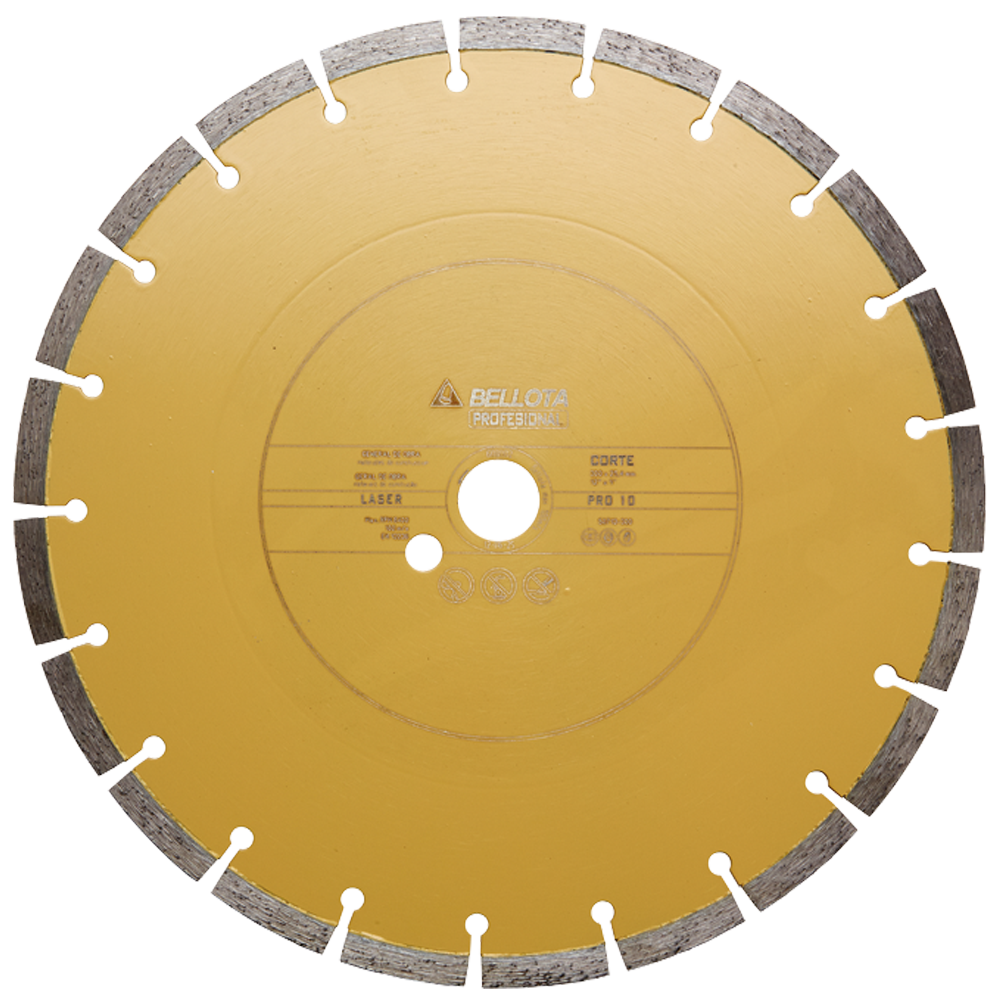Disco de diamante segmentado Bellota Pro8 50713 para corte húmedo, vista principal