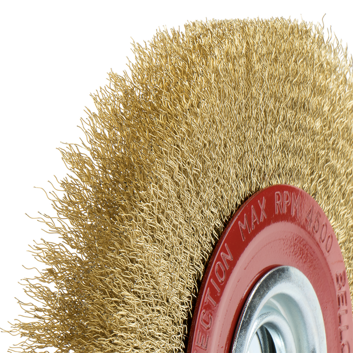Cepillo circular Bellota 50810 montado en esmeril