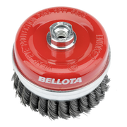 Detalle de los mechones trenzados del cepillo Bellota 50813