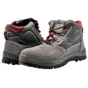 Bota de seguridad Bellota Classic 72304 S1P de serraje gris, vista lateral