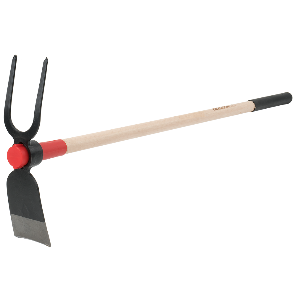 Azada Bellota HOE344W de doble figura con mango de madera certificada, vista completa