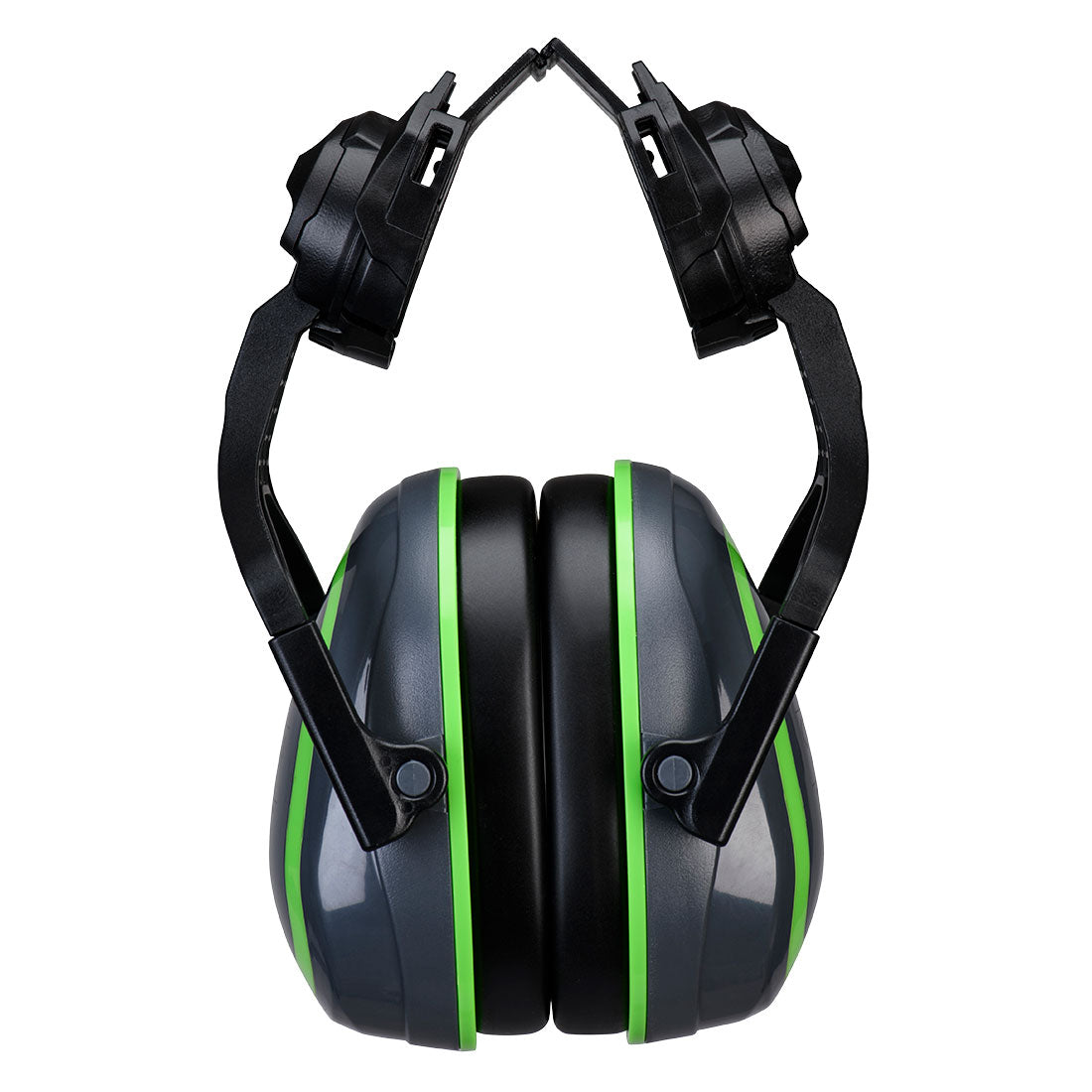 HV Extreme Ear Defenders Low Clip-On Metal Free Gris/Verde - Portwest PW03
