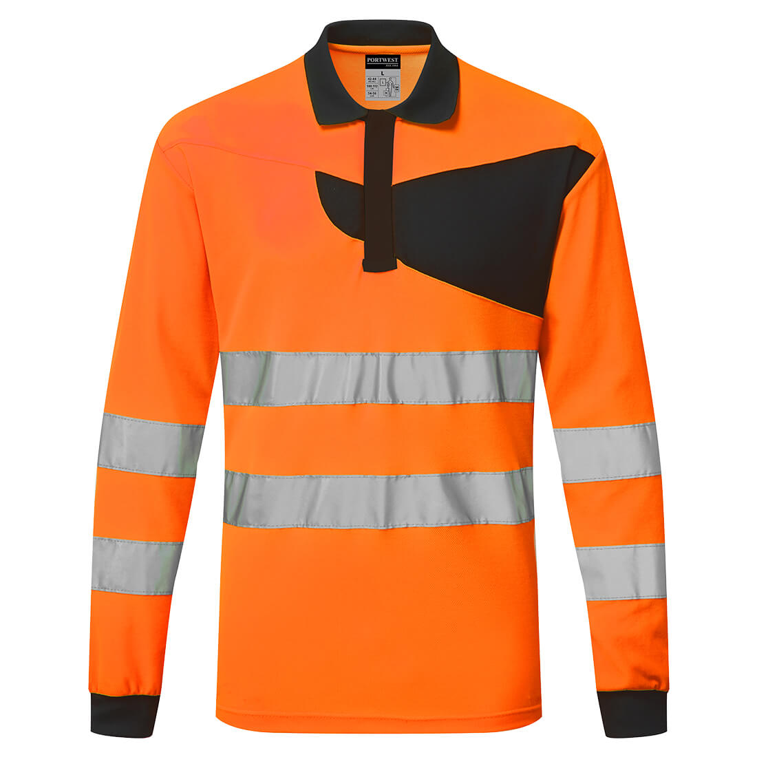 Polo de Alta Visibilidad PW2 Hi-Vis de Manga Larga Vetonek
