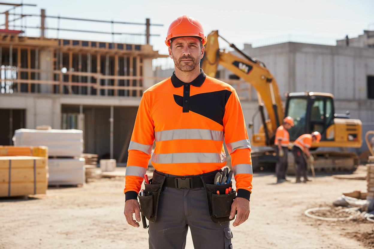 Polo de Alta Visibilidad PW2 Hi-Vis de Manga Larga - Vetonek