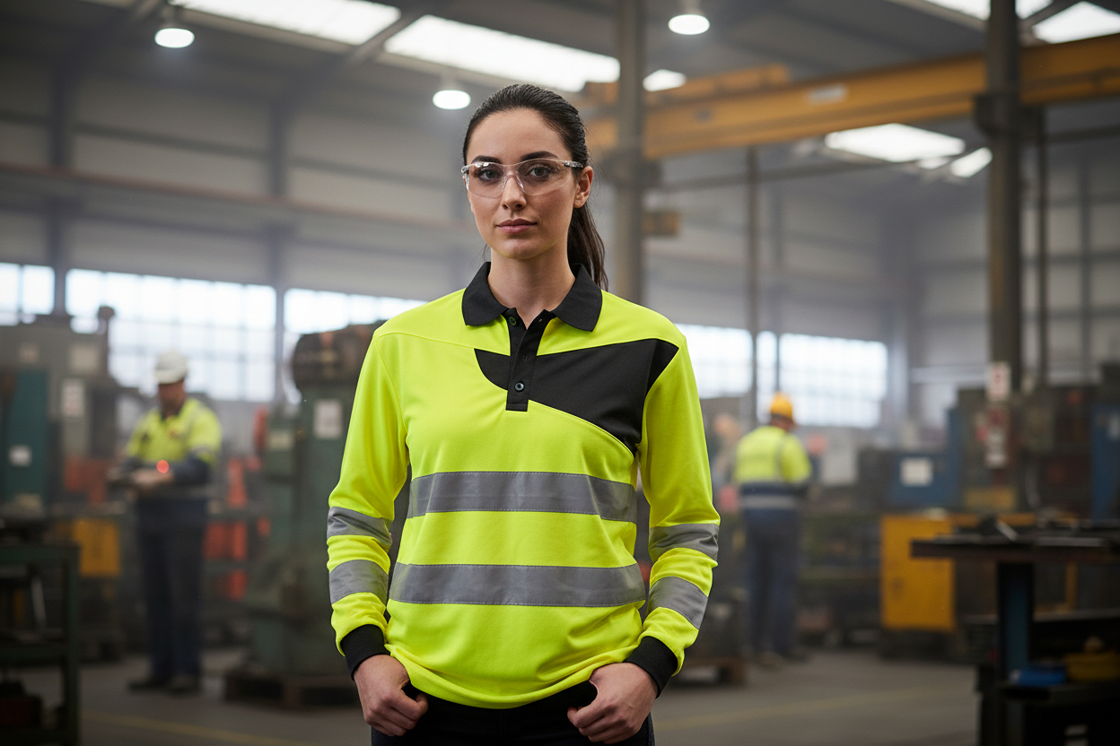 Polo de Alta Visibilidad PW2 Hi-Vis de Manga Larga - Vetonek