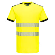 PW3 camiseta de algodón confort de alta visibilidad M/C Amarillo/Negro - Portwest PW318