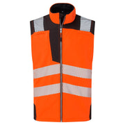 Chaleco softshell de alta visibilidad (3 capas) Naranja/Negro - Portwest PW325