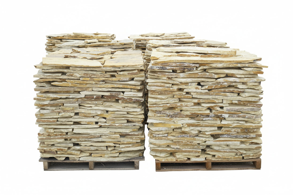 Planchoncillo piedra irregular amarilla cuarcita