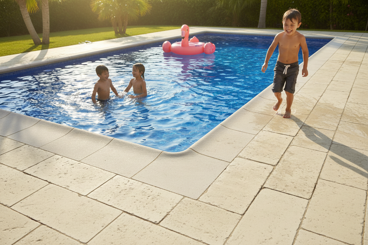 Borde remate de piscina de hormigón - Vetonek