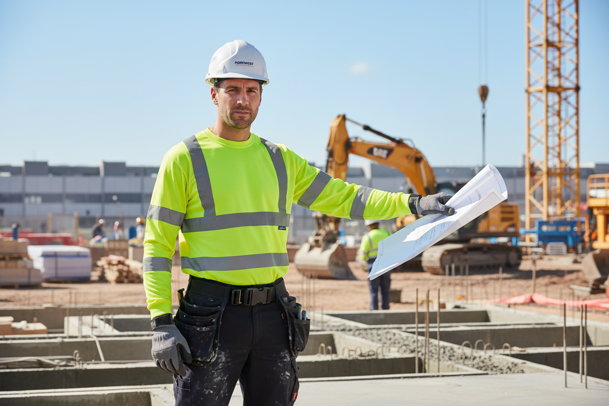 Hi Vis Work T-Shirt Cotton Comfort Long Sleeve - Vetonek