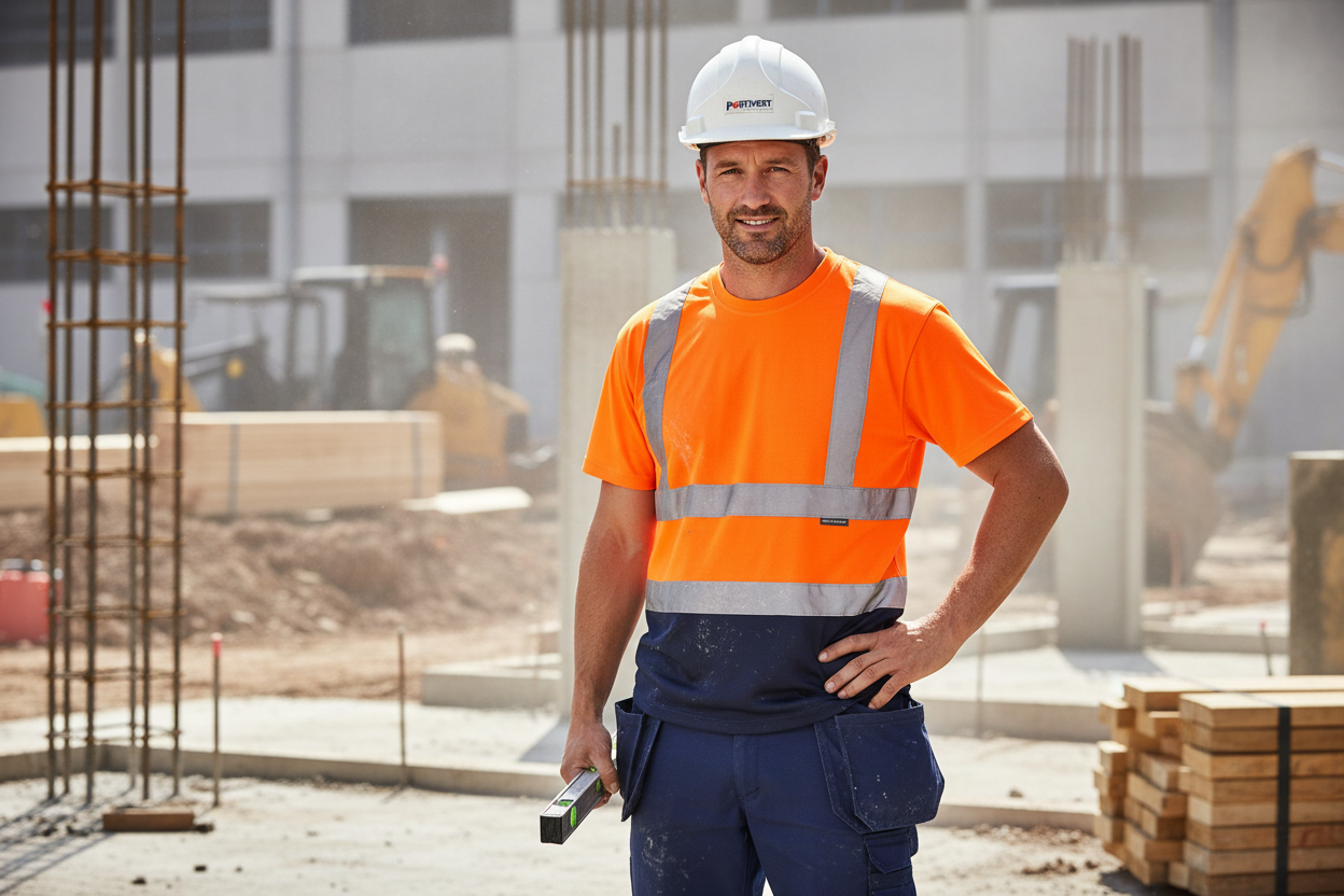 Hi Vis T-Shirt Contrast - Short Sleeve - Vetonek