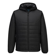 Chaqueta Baffle acolchada con capucha Professional Negro - Portwest S608
