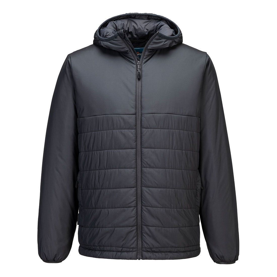 Chaqueta Baffle acolchada con capucha Professional Gris metal - Portwest S608