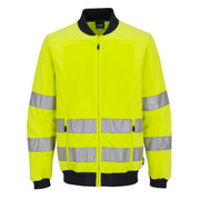 Chaqueta de trabajo de alta visibilidad con paneles de malla Amarillo/Azul marino - Portwest T164