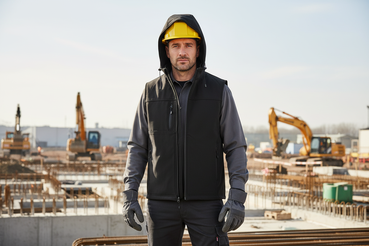 Work Softshell Vest 3 Layers - Lightness and Comfort - Vetonek