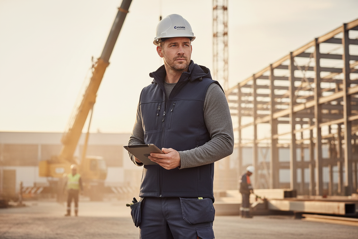 Work Softshell Vest 3 Layers - Lightness and Comfort - Vetonek