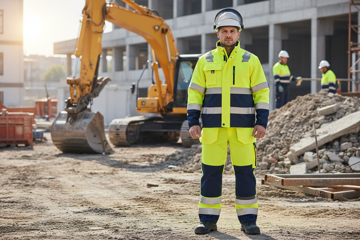 Pantaloni Bicolor di Alta Visibilità Lyon per Lavoro e Sicurezza - Vetonek