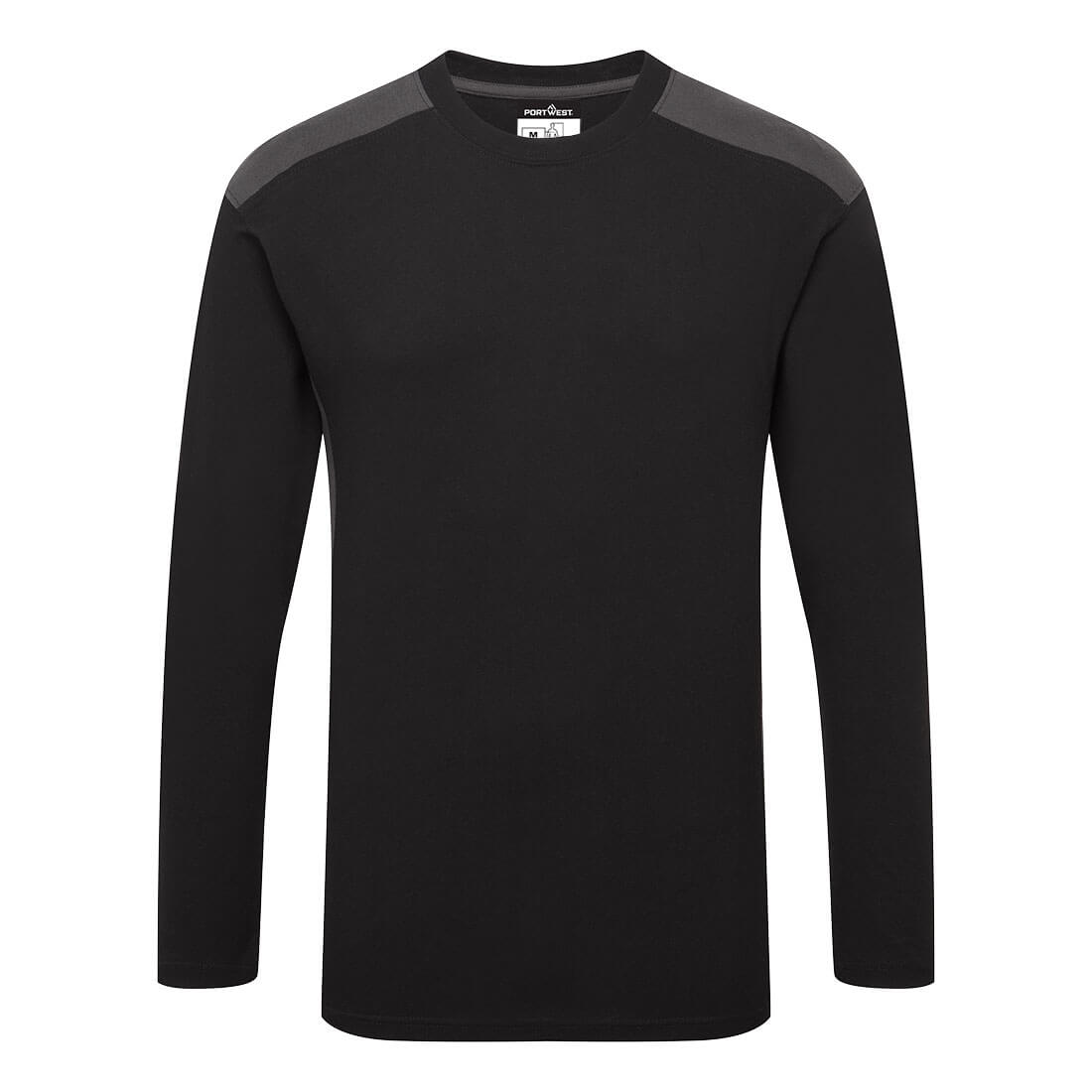 Camiseta Two-Tone de manga larga Negro/Gris - Portwest W1664