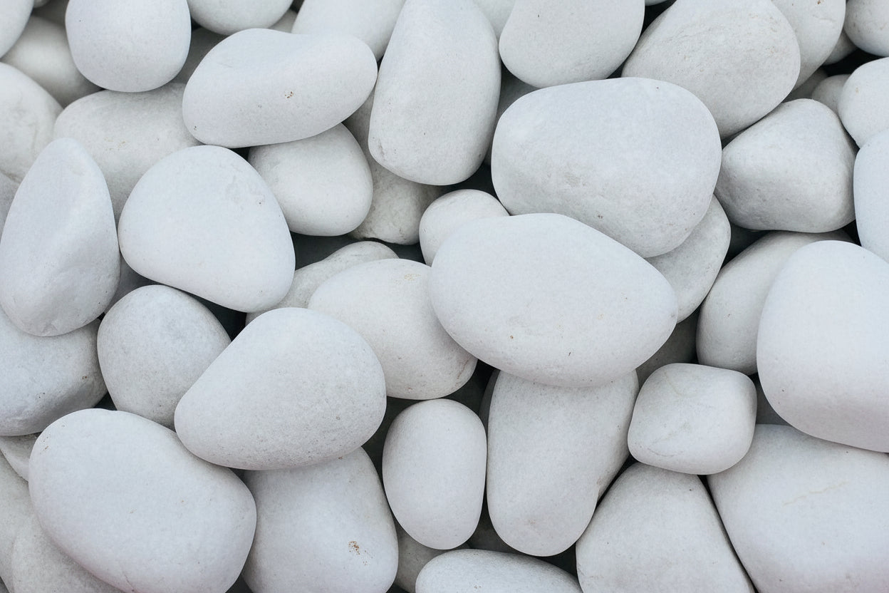 Compras piedras blancas jardin redondeadas