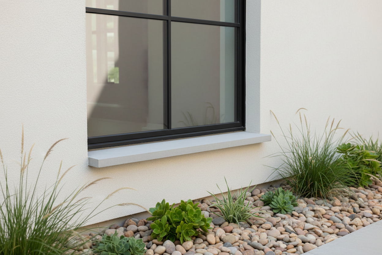 Flaches Fensterbank-Wasserschlag aus Beton für Fenster