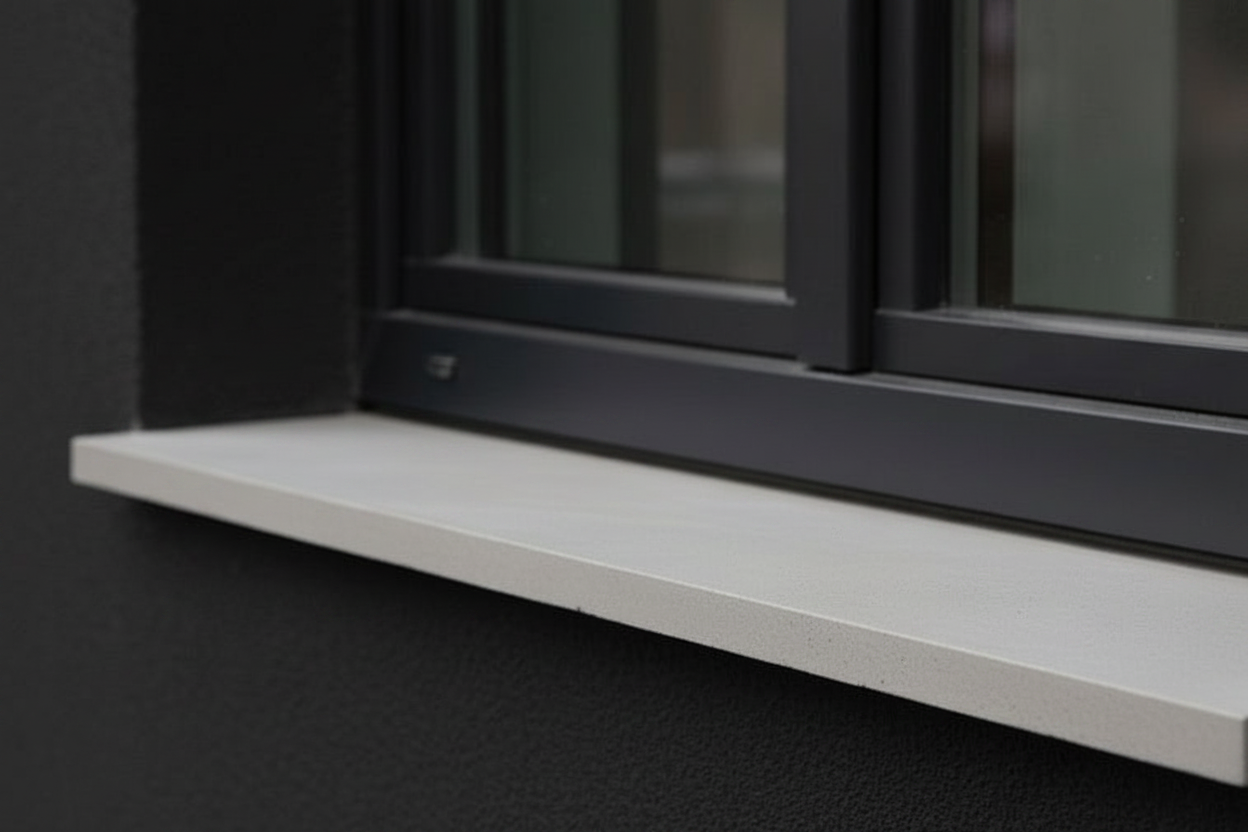 Flaches Fensterbank-Wasserschlag aus Beton für Fenster