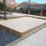 Parque con arenero de arena de sílice