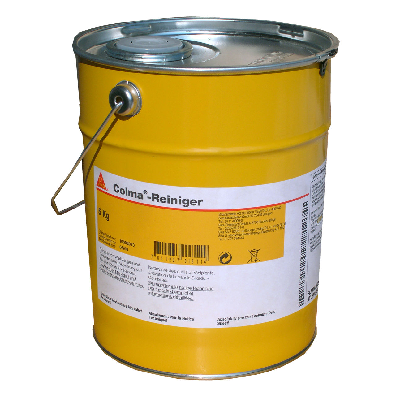 Envase de 4 kg de Sika® Colma Cleaner de Sika, limpiador para preparar soportes y limpiar herramientas antes del pegado y el sellado - Vetonek