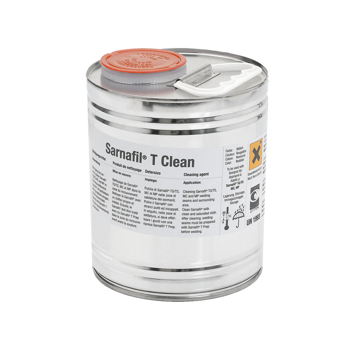 Lata de Sarnafil® T Clean de Sika, limpiador de disolventes para membranas de cubierta muy sucias - Vetonek