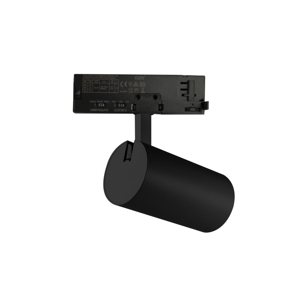 Foco de Carril LED Monofásico Potencia_Temperatura de Color Regulables 20_25_30W 6000_4000_3000K Negro — Vetonek (2)