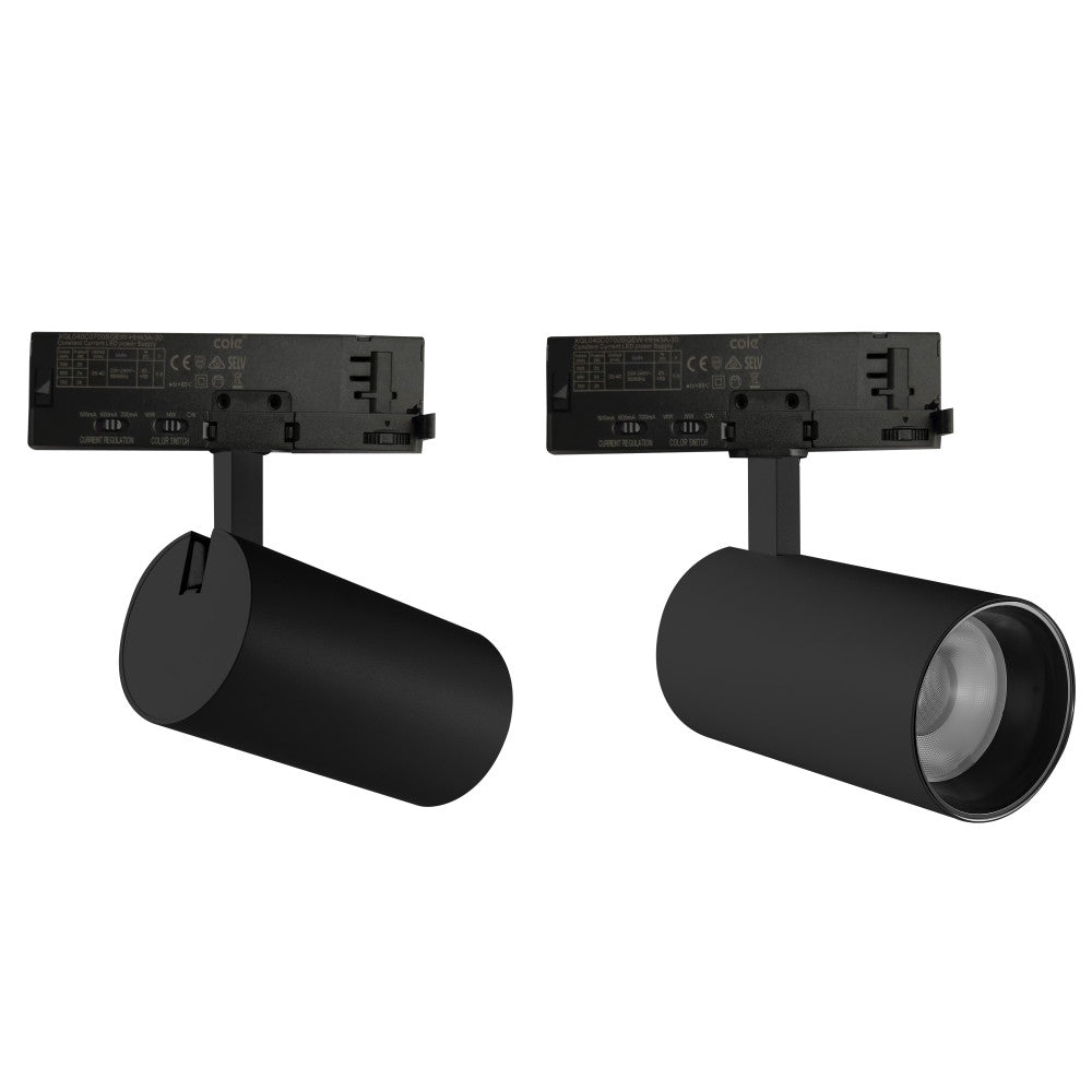 Foco de Carril LED Monofásico Potencia_Temperatura de Color Regulables 20_25_30W 6000_4000_3000K Negro — Vetonek (3)