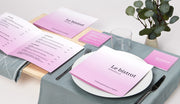 Cartas de restaurante plastificadas personalizadas con diseño incluido