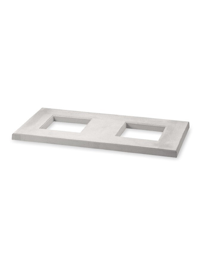 Base doble de hormigón para aspirador estático, resuelve dos tiros de 31 x 31 cm en una sola pieza - Vetonek