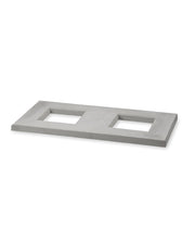 Base doble de hormigón de 125 x 65 cm para aspirador estático de chimenea, sin junta central - Vetonek