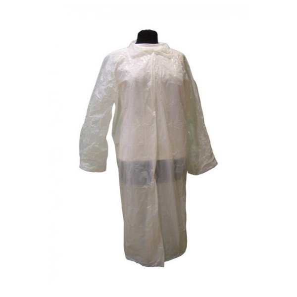 Bata desechable blanca en polietileno - 200 uds Vetonek