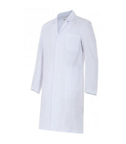 Bata blanca de hombre semientallada Velilla 539001 detalle - Vetonek