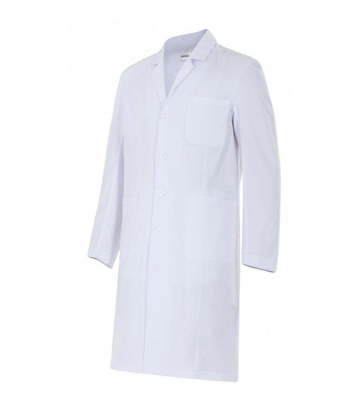 Bata blanca de hombre semientallada Velilla 539001 detalle - Vetonek