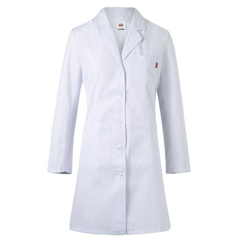 Bata blanca de mujer semientallada Velilla 539002 - Vetonek