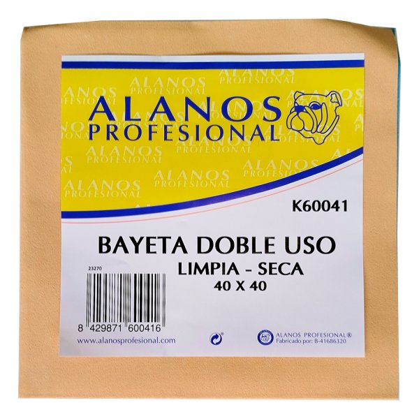 Bayeta limpiacristales de piel doble acción 40x40 cm Alanos Vetonek