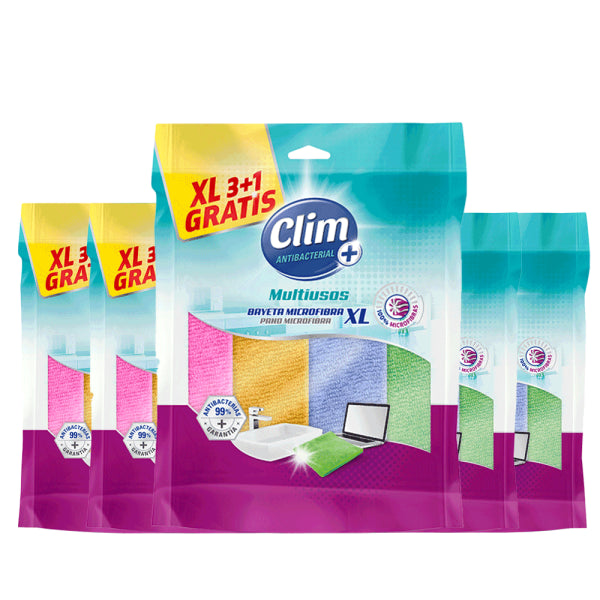 Bayetas de Microfibra Antibacteriales Clim - Pack 28 uds Vetonek