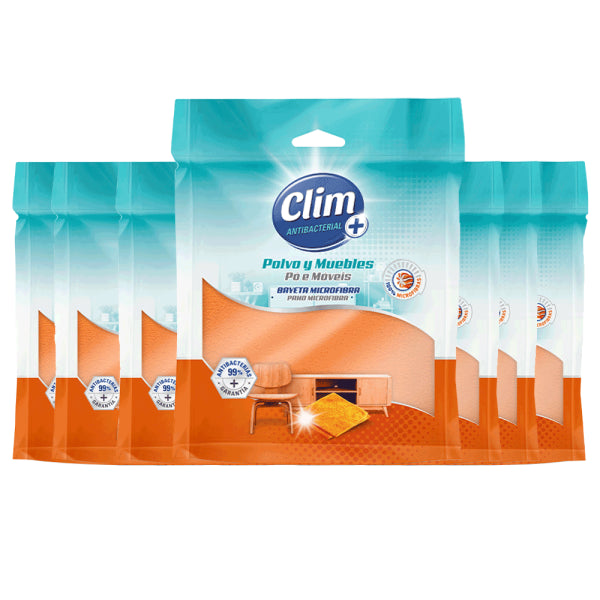 Bayeta Microfibra Antibacterial Clim - Paquete de 8 Unidades Vetonek