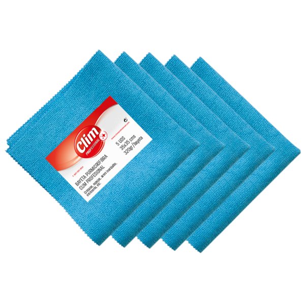 Chiffon PURMICROFIBRE pour vitres - Pack de 5 unités - Clim Profesional Vetonek