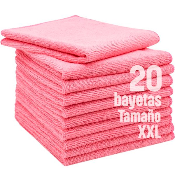 Bayetas de Microfibra PLUS XXL Multiusos - Caja de 20 Uds Vetonek