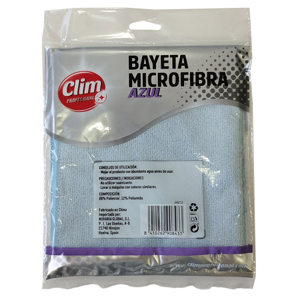 Bayetas de Microfibra Azul XL para Limpieza - Pack 12 Vetonek