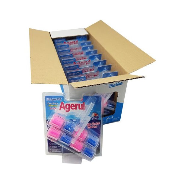 Agerul Bloque Ambientador WC Duo 5 en 1 Brisa Marina - 2x50 grs