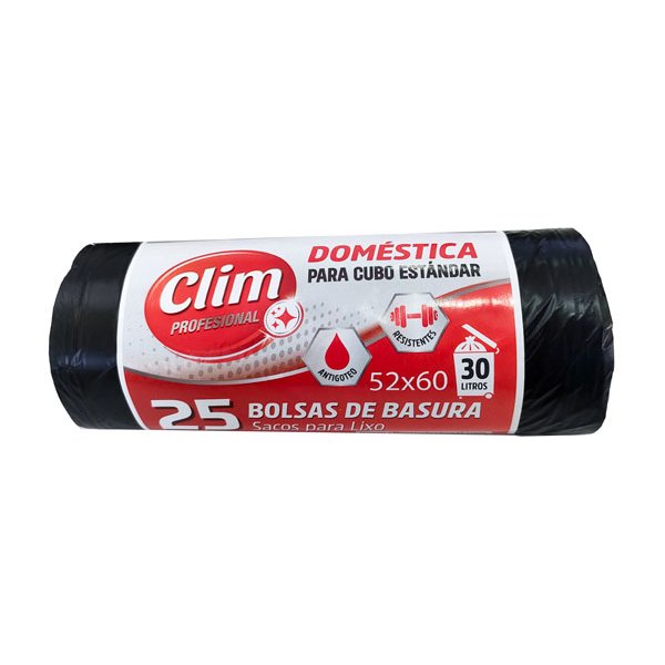 Bolsas de Basura Doméstica Antigoteo 30L - Rollo 25 Uds Vetonek