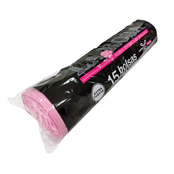 Bolsas de Basura 30L Rosa Extra Fuertes - Autocierre Vetonek